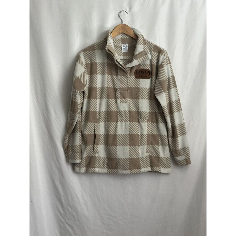 NCAA Texas A&M women’s buffalo checkered 1/4 Zip‎ Sweatshirt Size Small